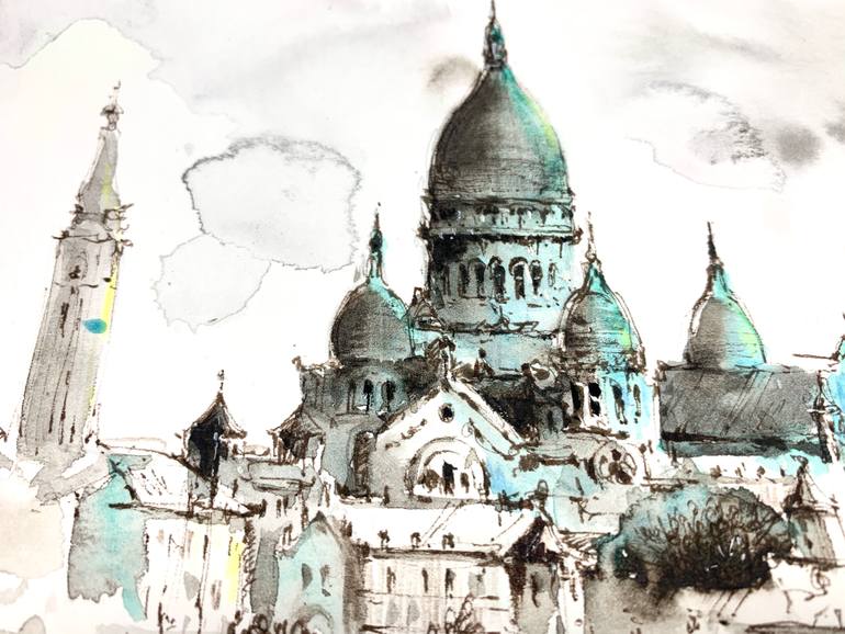 Original Expressionism Architecture Painting by Eugenia Gorbacheva