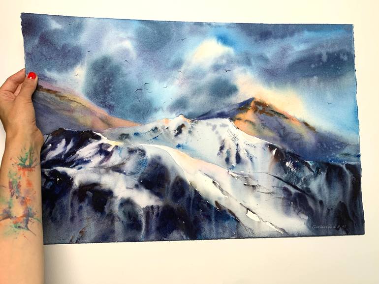 Original Expressionism Landscape Painting by Eugenia Gorbacheva