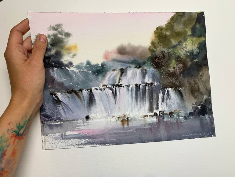Original Expressionism Landscape Painting by Eugenia Gorbacheva