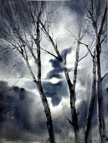 Print of Expressionism Tree Paintings by Eugenia Gorbacheva