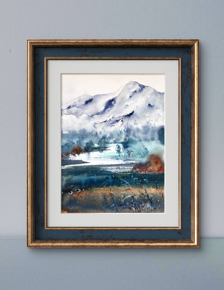 Original Expressionism Landscape Painting by Eugenia Gorbacheva