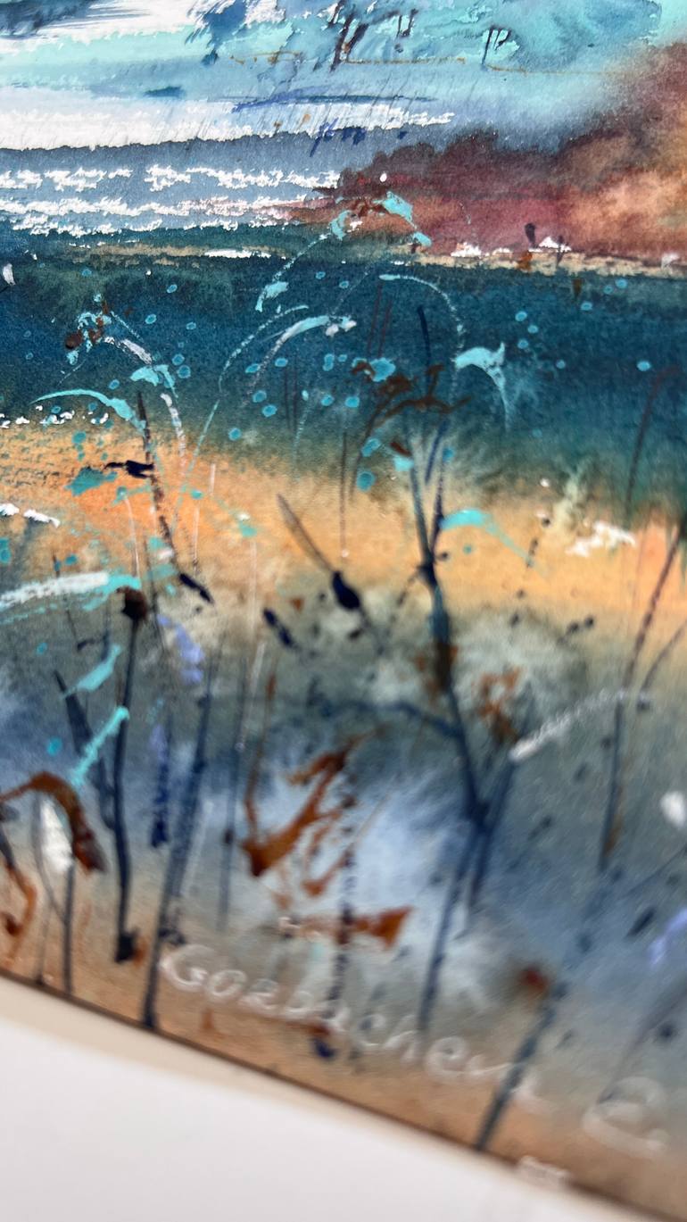 Original Expressionism Landscape Painting by Eugenia Gorbacheva
