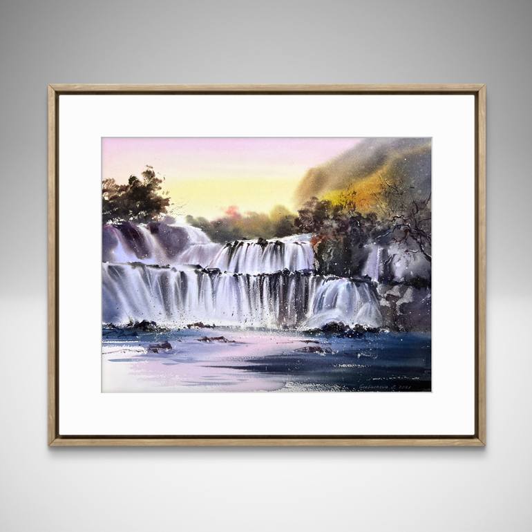 Original Expressionism Landscape Painting by Eugenia Gorbacheva