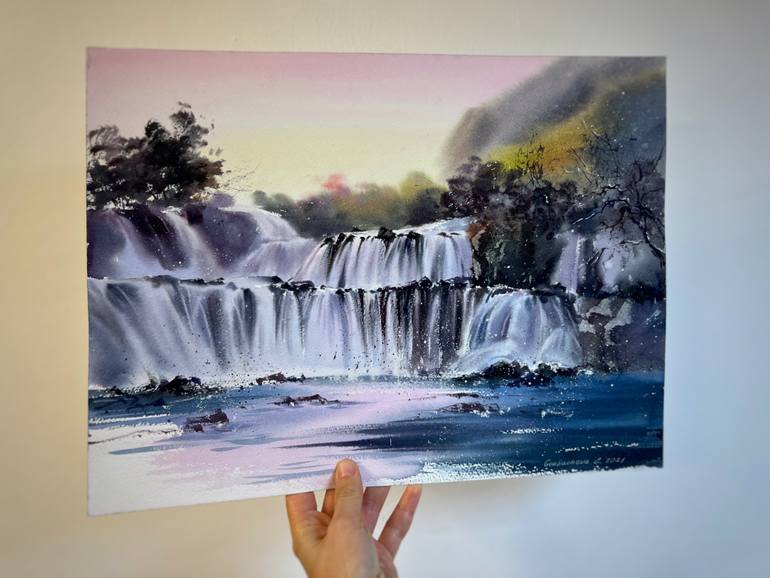 Original Expressionism Landscape Painting by Eugenia Gorbacheva