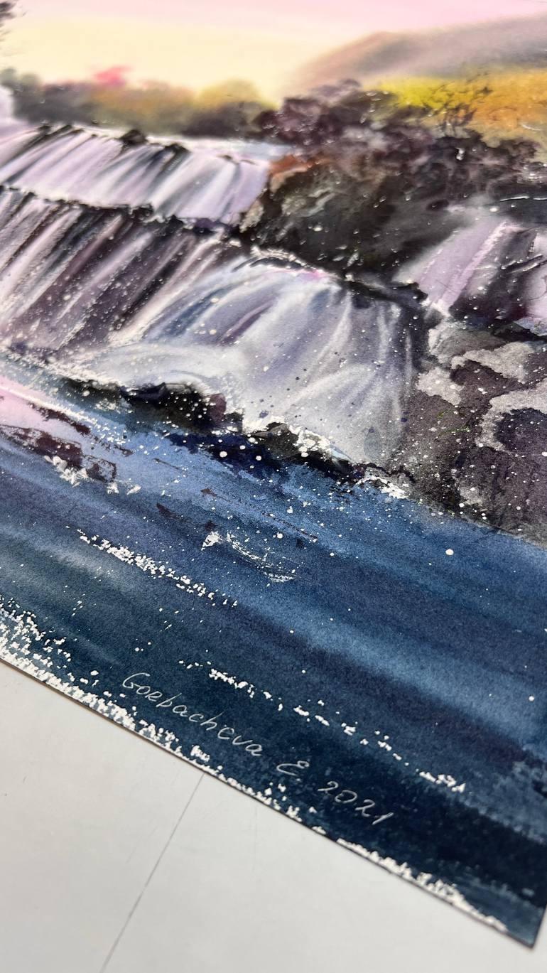 Original Expressionism Landscape Painting by Eugenia Gorbacheva