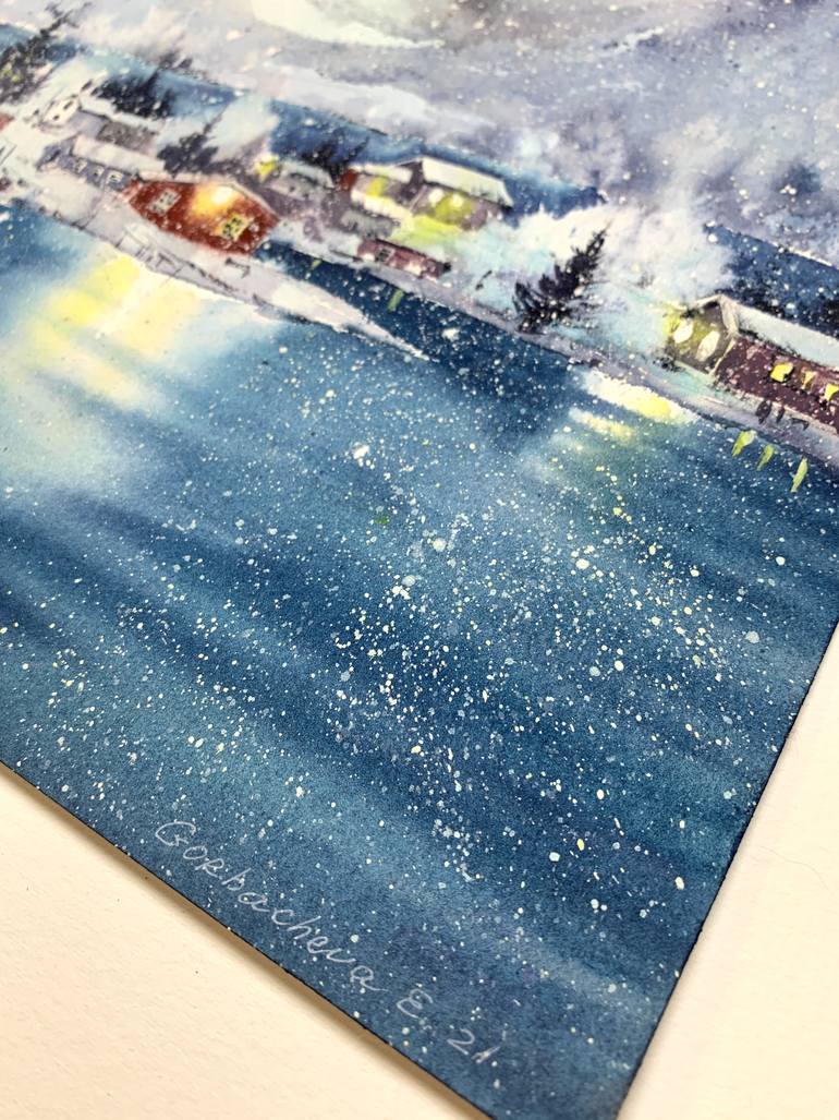 Original Expressionism Landscape Painting by Eugenia Gorbacheva