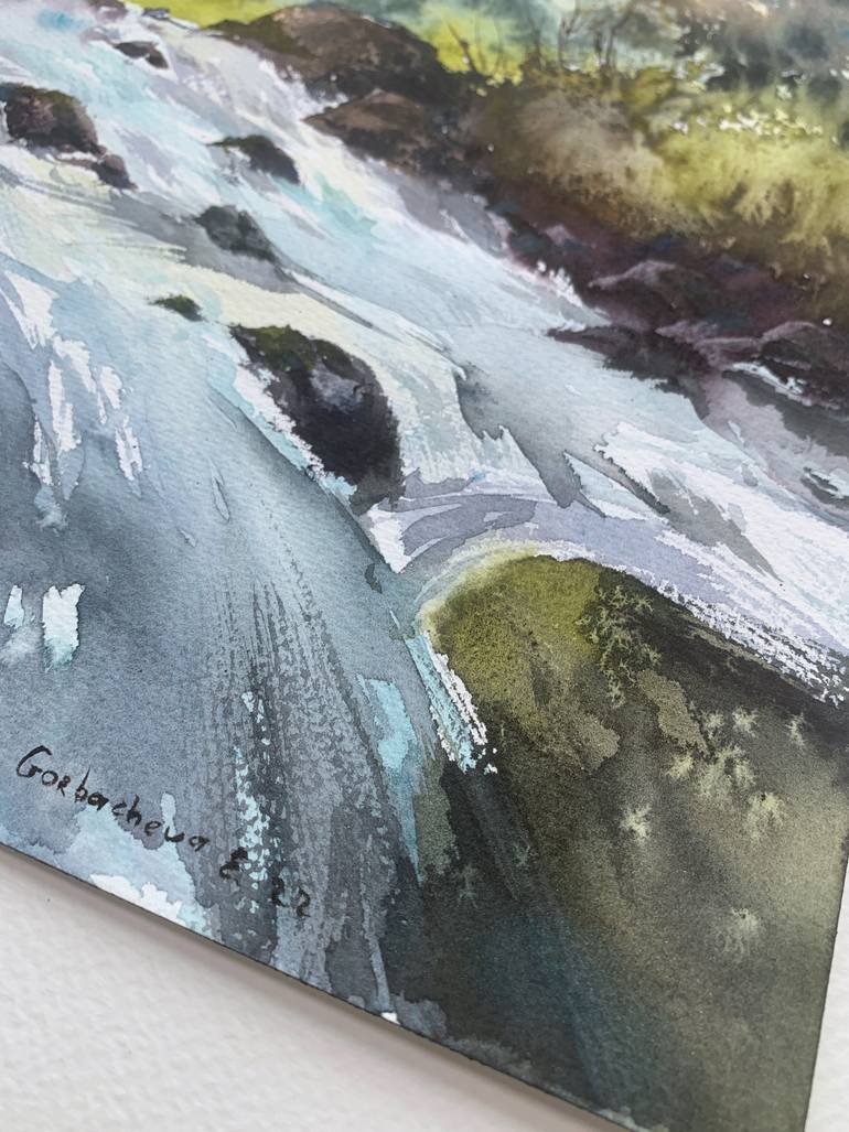 Original Expressionism Landscape Painting by Eugenia Gorbacheva