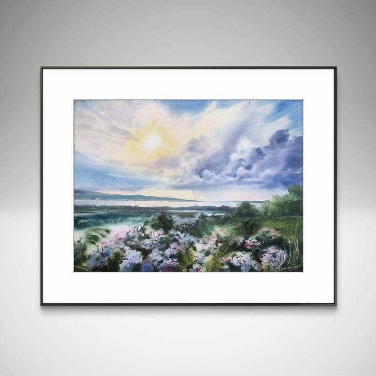 Original Expressionism Landscape Painting by Eugenia Gorbacheva