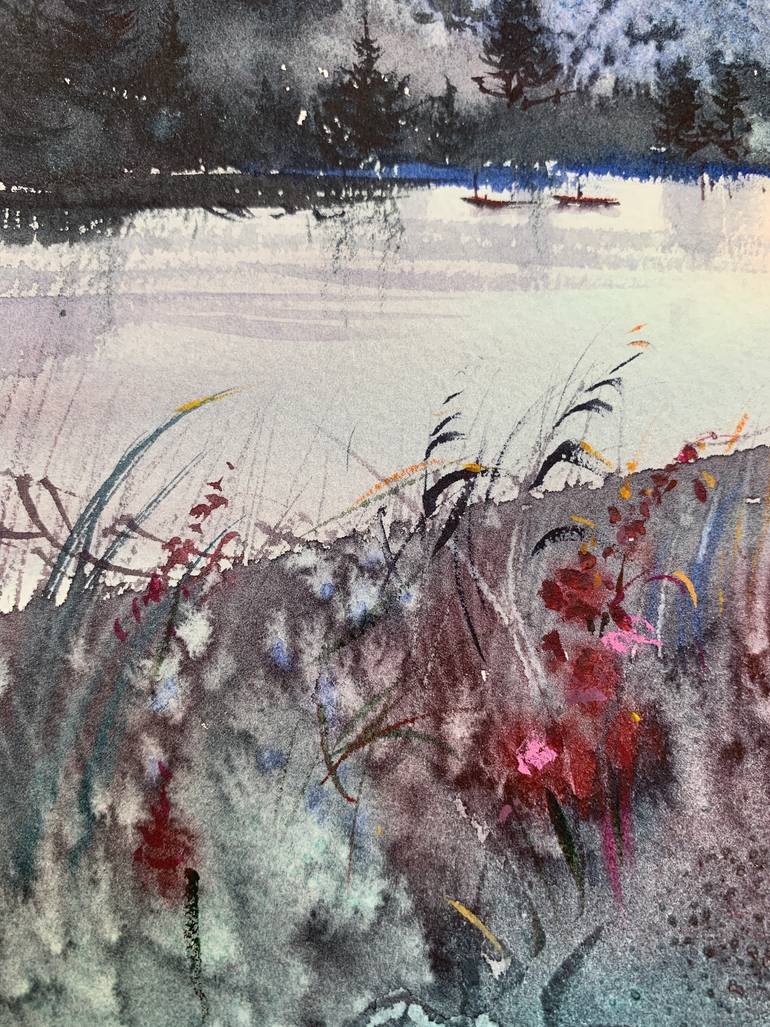 Original Expressionism Landscape Painting by Eugenia Gorbacheva