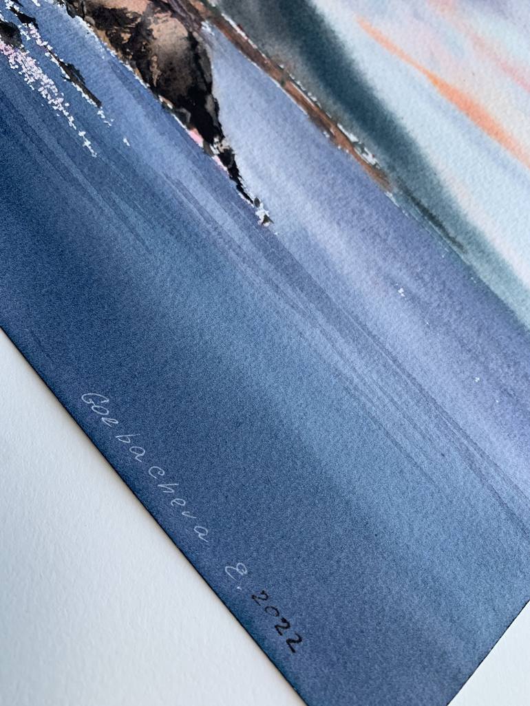 Original Expressionism Seascape Painting by Eugenia Gorbacheva