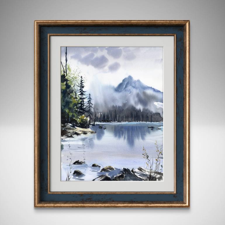 Original Expressionism Landscape Painting by Eugenia Gorbacheva
