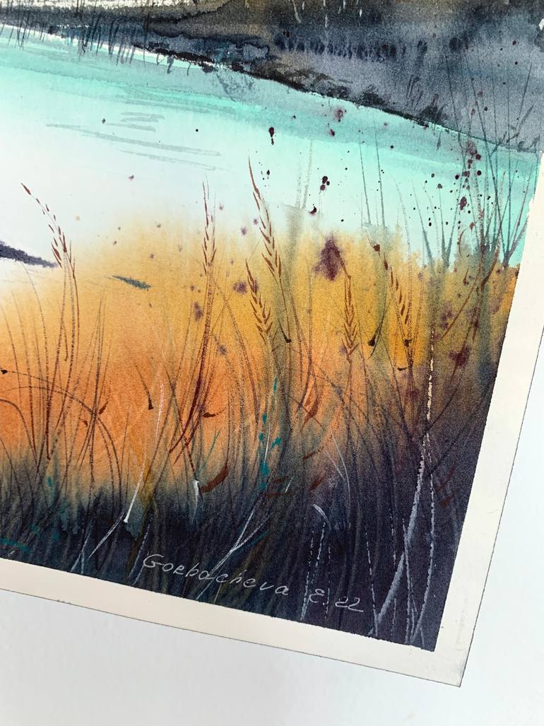 Original Expressionism Landscape Painting by Eugenia Gorbacheva