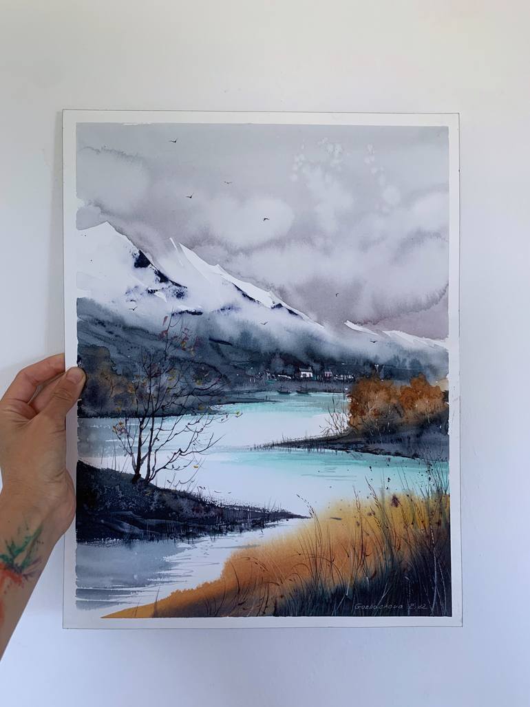 Original Expressionism Landscape Painting by Eugenia Gorbacheva