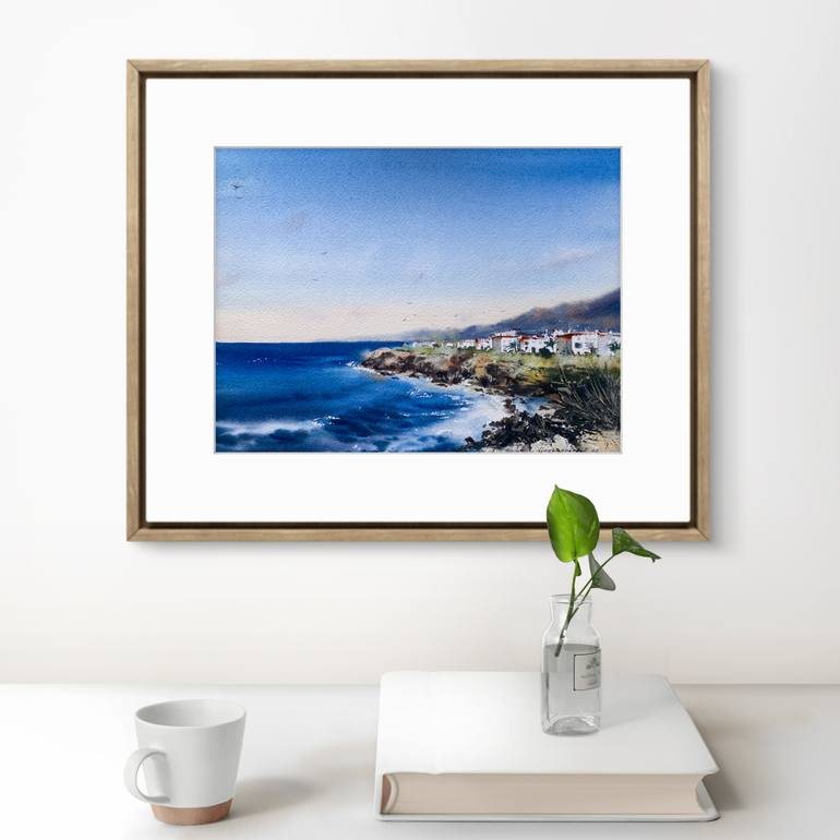 Original Expressionism Seascape Painting by Eugenia Gorbacheva
