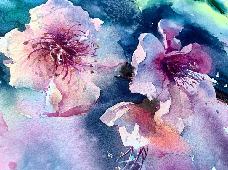 Original Expressionism Floral Painting by Eugenia Gorbacheva