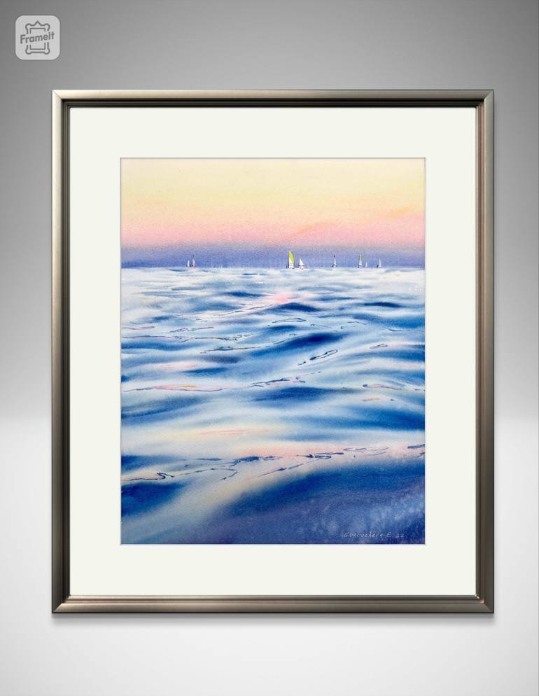 Original Fine Art Seascape Painting by Eugenia Gorbacheva