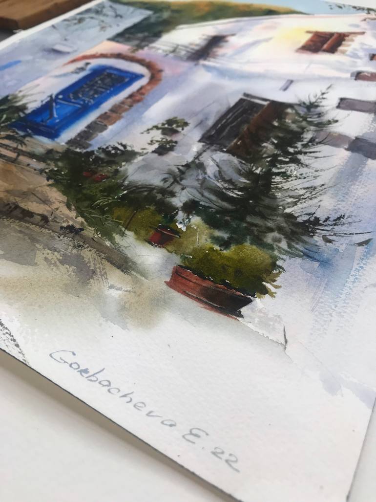 Original Expressionism Architecture Painting by Eugenia Gorbacheva