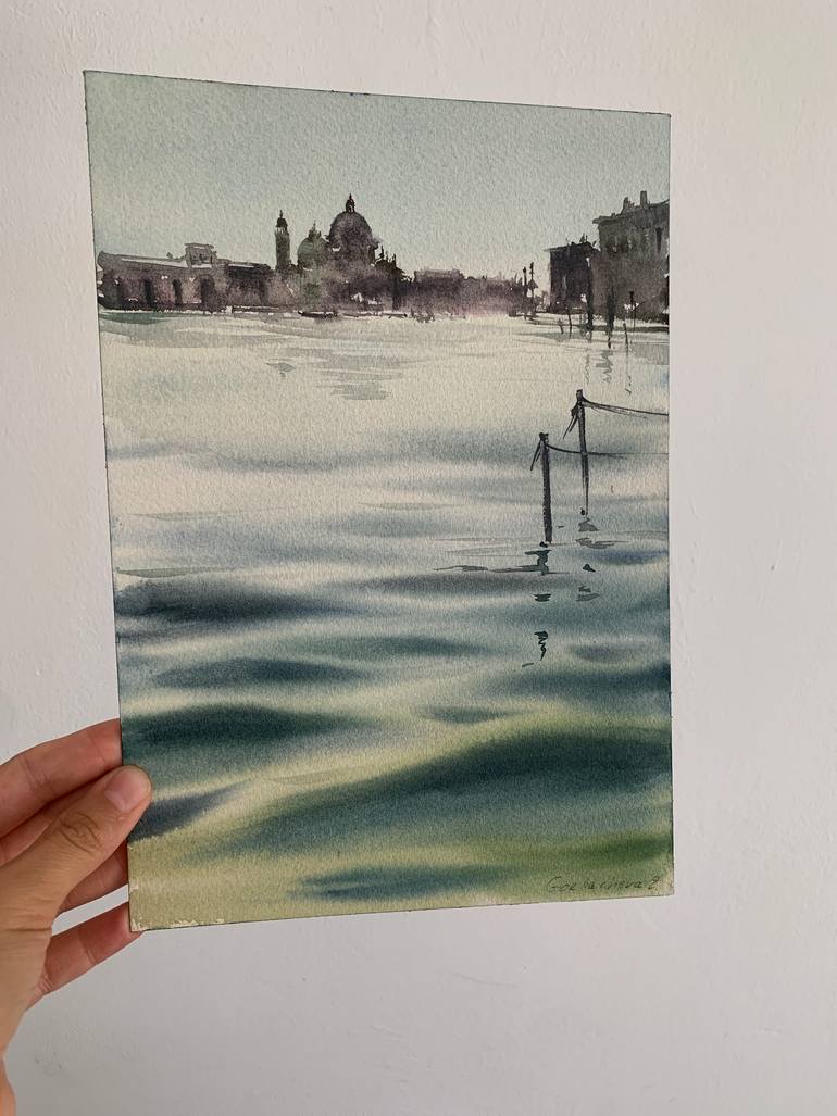 Original Expressionism Cities Painting by Eugenia Gorbacheva