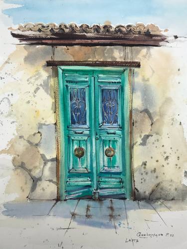 Greek village Door thumb