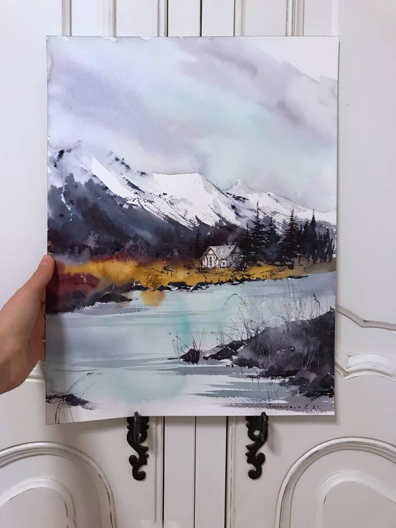 Original Expressionism Landscape Painting by Eugenia Gorbacheva