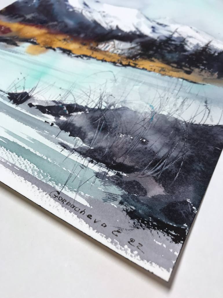 Original Expressionism Landscape Painting by Eugenia Gorbacheva