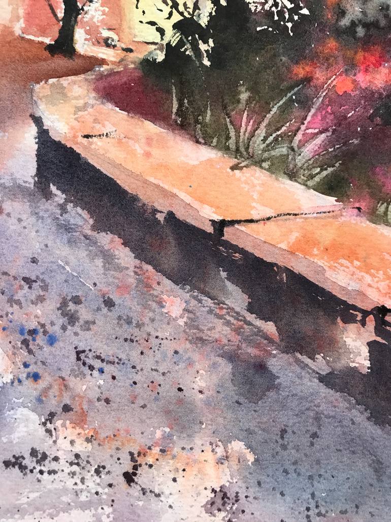 Original Expressionism Cities Painting by Eugenia Gorbacheva