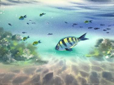 Print of Fish Paintings by Eugenia Gorbacheva