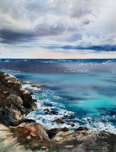 Print of Expressionism Seascape Paintings by Eugenia Gorbacheva