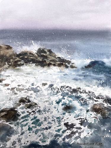 Original Expressionism Seascape Paintings by Eugenia Gorbacheva