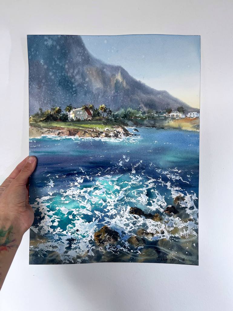Original Expressionism Seascape Painting by Eugenia Gorbacheva