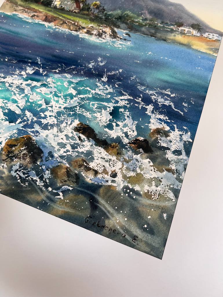 Original Expressionism Seascape Painting by Eugenia Gorbacheva
