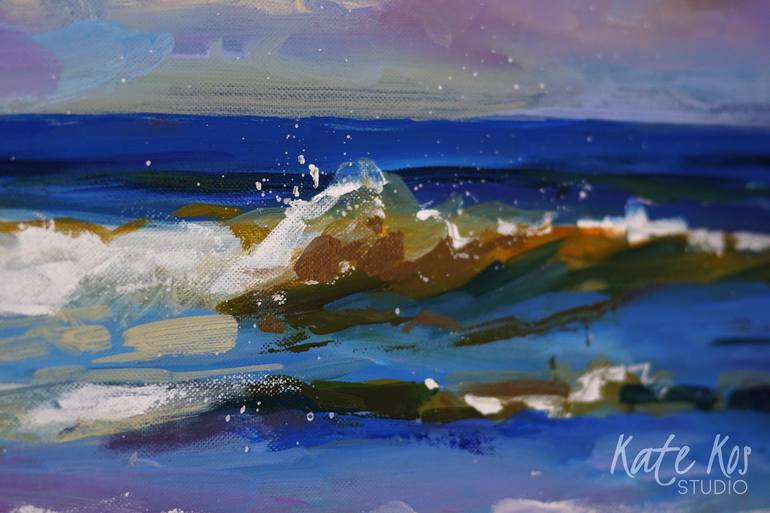 Original Expressionism Seascape Painting by Kate Kos