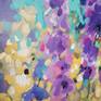 Original acrylic painting on deep edge canvas.
Sides painted white. Ready to hang.

Inspired by beautiful blooms of delphinium in garden setting. Gold paint used, that is difficult to show in photo. Please see detail of painting.