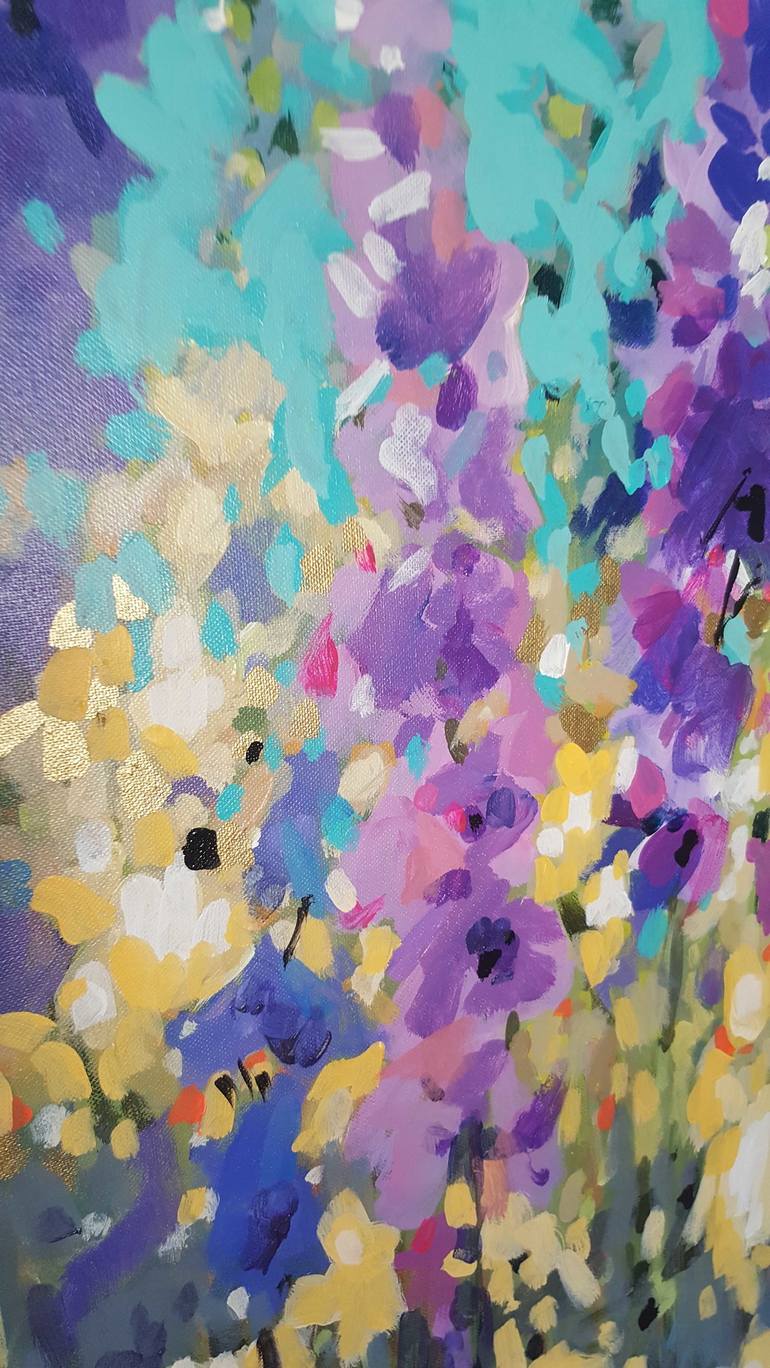 Original Abstract Floral Painting by Kate Kos