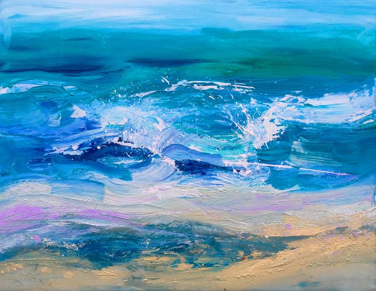 Turbulent tide Painting by Dorian Davies | Saatchi Art