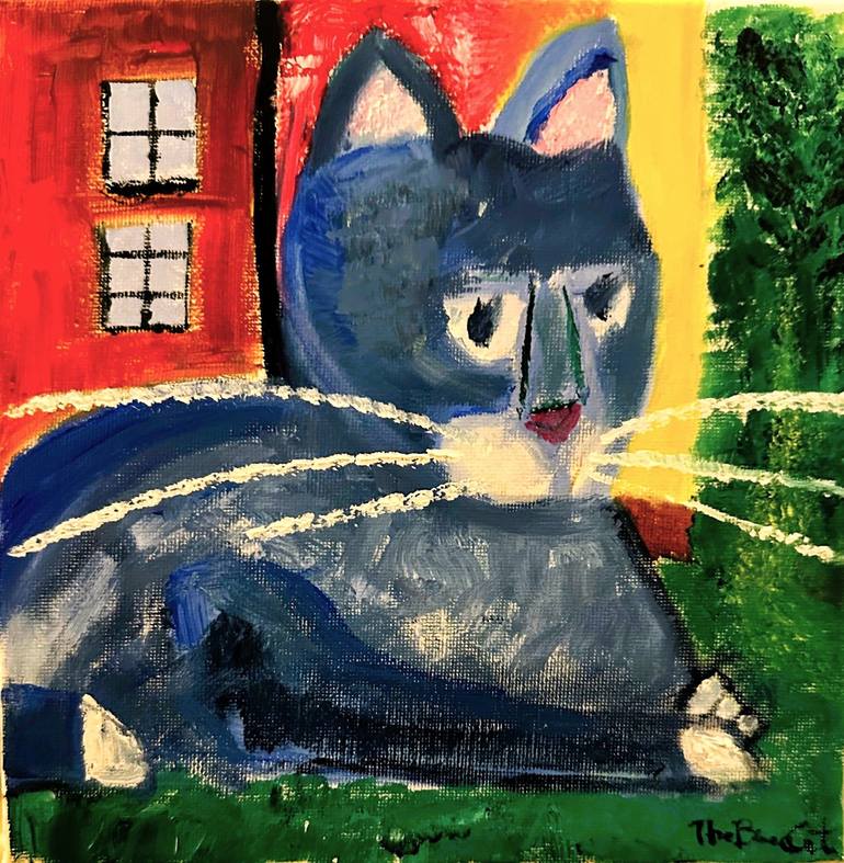 Original Conceptual Animal Paintings by Lf Tha Blue Cat