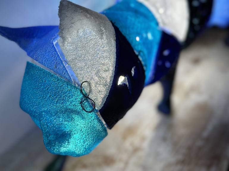 Original Abstract Expressionism Animal Installation by Lf Tha Blue Cat