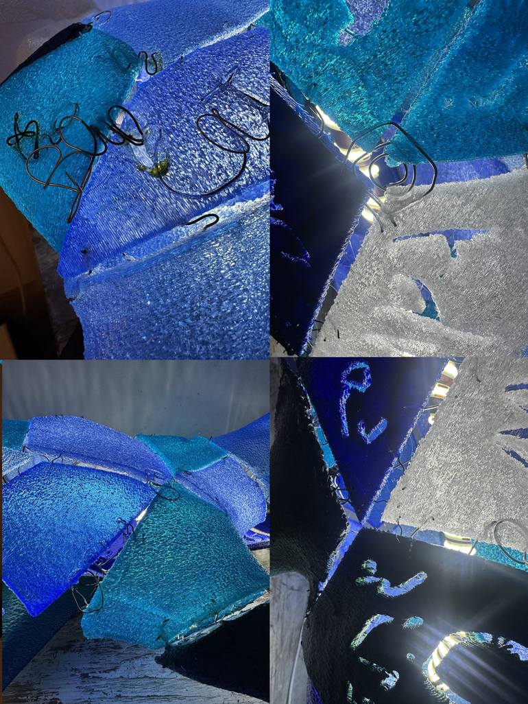 Original Abstract Expressionism Animal Installation by Lf Tha Blue Cat