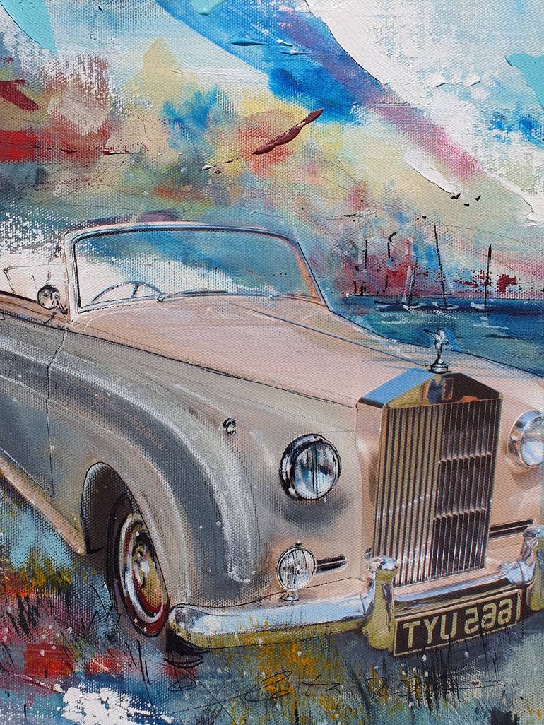 Original Abstract Car Mixed Media by Daniel Zlota