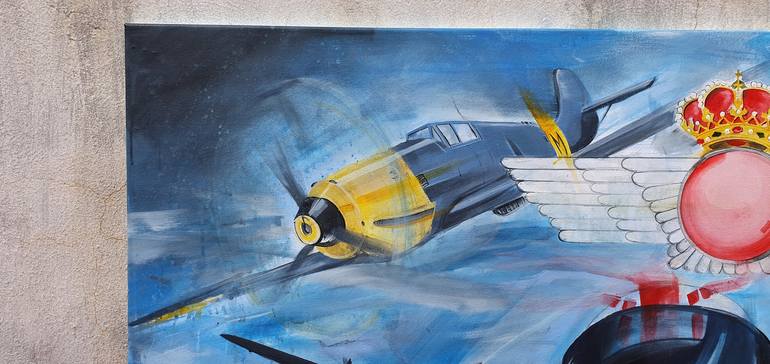 Original Conceptual Airplane Painting by Daniel Zlota