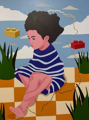 Original Figurative Children Paintings by Abi Salami