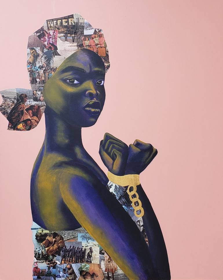 Original Figurative Women Collage by Abi Salami