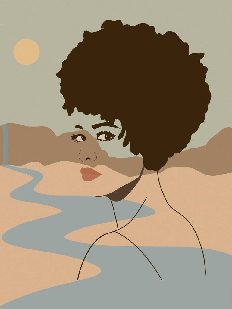 Original Minimalism People Paintings by Abi Salami