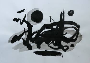 Original Abstract Calligraphy Paintings by Johanna Siegel