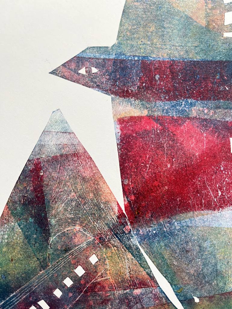 Original Abstract Fantasy Printmaking by Anna Bilman