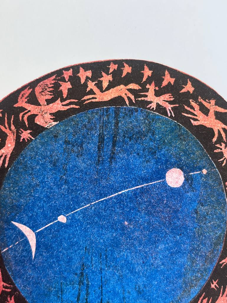 Original Art Deco Abstract Printmaking by Anna Bilman