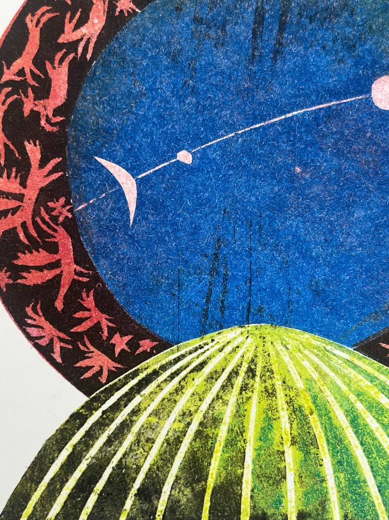 Original Art Deco Abstract Printmaking by Anna Bilman