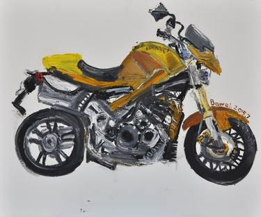 Print of Figurative Motorcycle Paintings by lirong wang