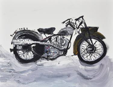 Print of Motorcycle Paintings by lirong wang