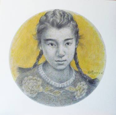 Print of People Drawings by lirong wang